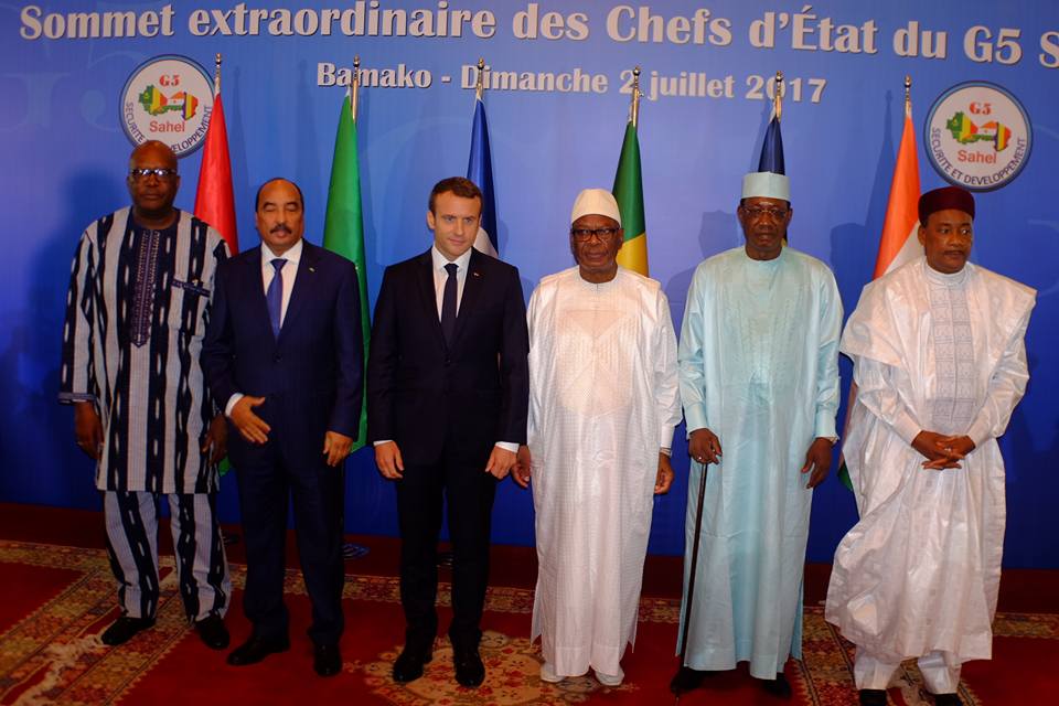 ibk ibrahim boubacar keita chef etat mali reunion sahel issoufou niger deby tchad mohamed ould abdel aziz rock marck christian kabore burkina emmanuel macron president francais