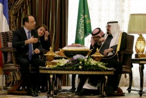 roi abdallah arabie saoudite president français françois hollande entrevue palais royal ryad