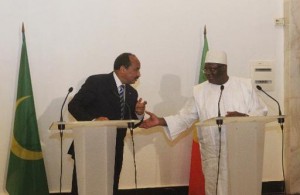 president union africaine mohamed ould abdel aziz homologue president malien ibrahim boubacar keita conference presse liberation nord mali kidal