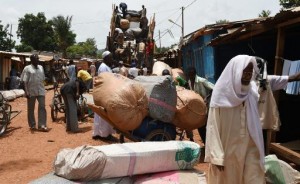 bagages evacuation musulmans bangui affrontements rebelles anti balaka seleka