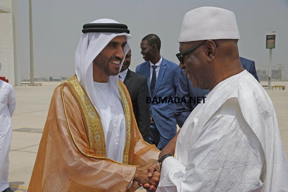altesse general Cheick Saif Bin Zayed prince ministre interieur abu dhabi emirats arabes unis ibk ibrahim boubacar keita president malien